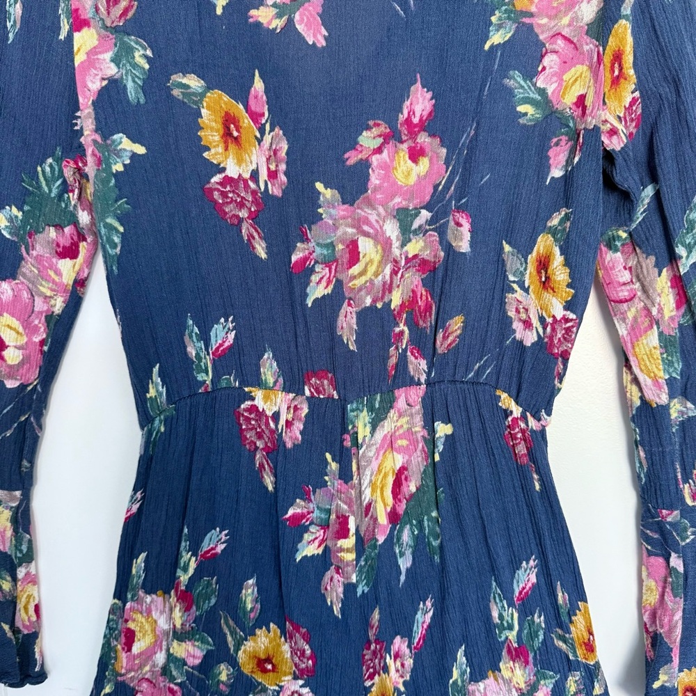 Newbury Kustom Floral Blue Women's Romper - Picture 5 of 8